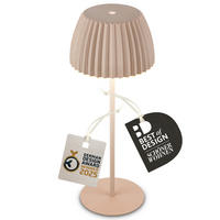 AKKU-TISCHLEUCHTE 14,5/36,5 cm  - Beige, Basics, Kunststoff/Metall (14,5/36,5cm)