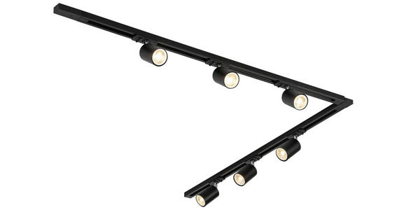 SCHIENENSYSTEM - Chromfarben/Schwarz, Trend, Kunststoff/Metall (110/104/14cm) - Novel