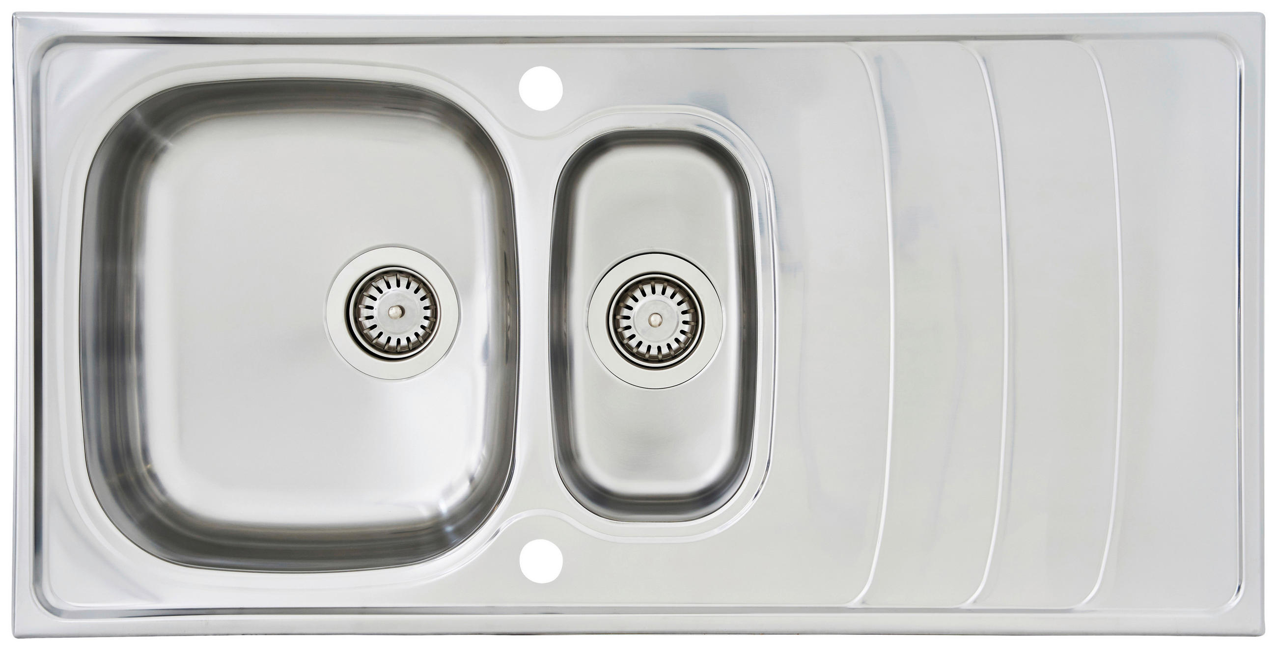 SPÜLE 1720MIAMI100X50  - Edelstahlfarben, Trend, Metall (100/19/50cm) - Respekta