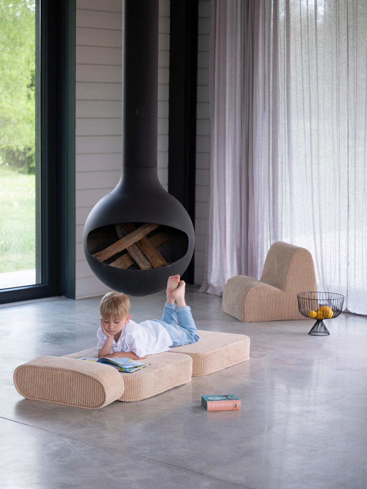 KINDERSESSEL FLIP CHAIR  - Hellbraun, Basics (65/60/25cm)