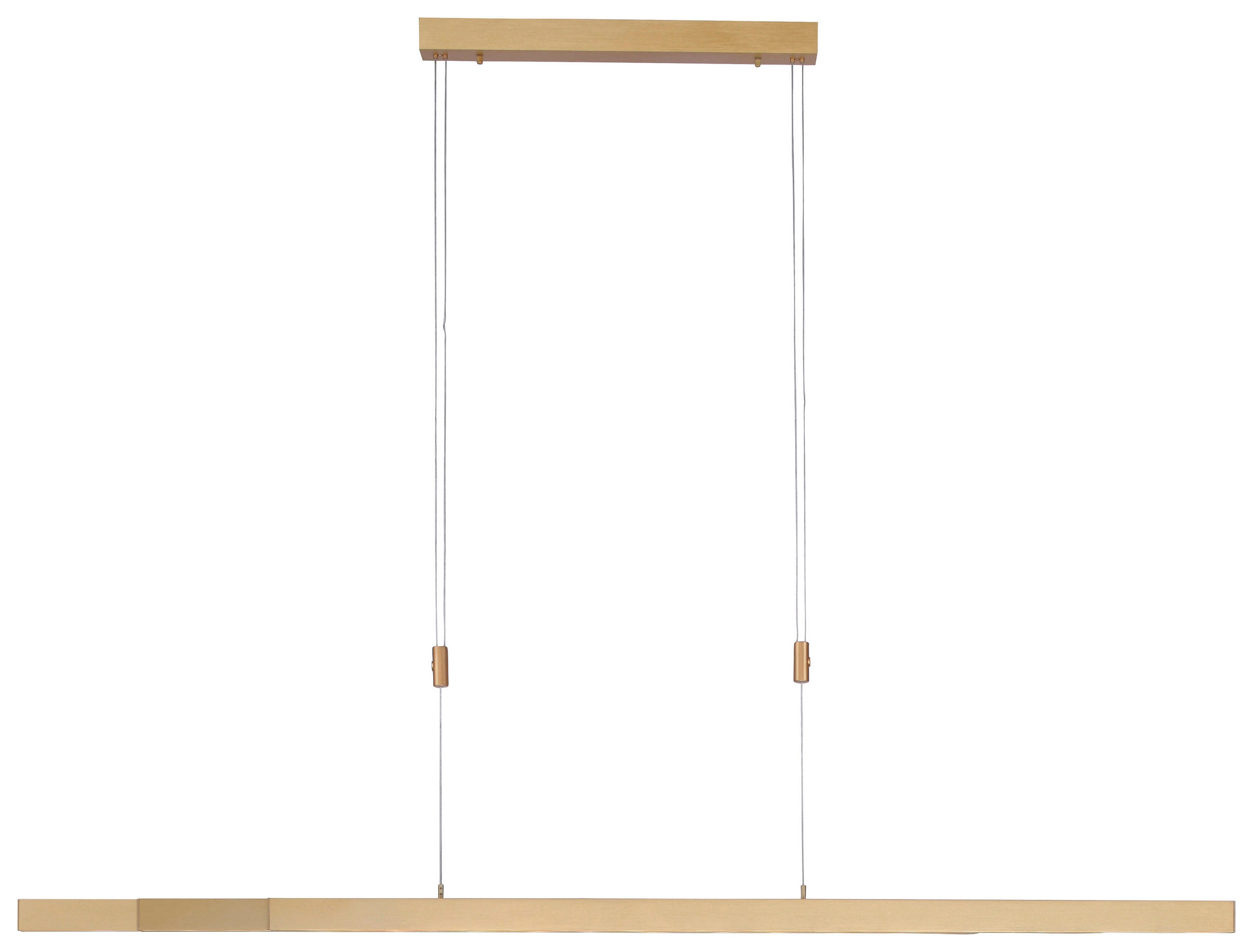 LED-HÄNGELEUCHTE 120-179/5,5/180 cm   - Messingfarben, Design, Metall (120-179/5,5/180cm) - Paul Neuhaus