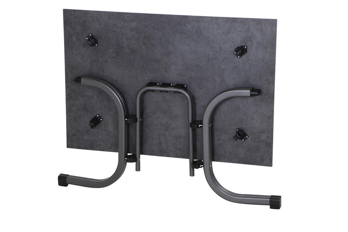 GARTENKLAPPTISCH 120/80/71 cm Metall, Kunststoff, Holzwerkstoff rechteckig  - Anthrazit, KONVENTIONELL, Holzwerkstoff/Kunststoff (120/80/71cm) - Siena Garden