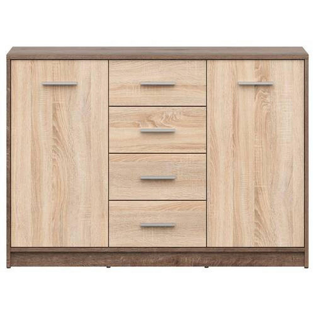 Thumbnail - Xxxl Kommode, Eiche, Sonoma Eiche, Kunststoff, 2 Fächer, 4 Schubladen, 118.5x84x34 cm, Wohnzimmer, Kommoden & Sideboards...