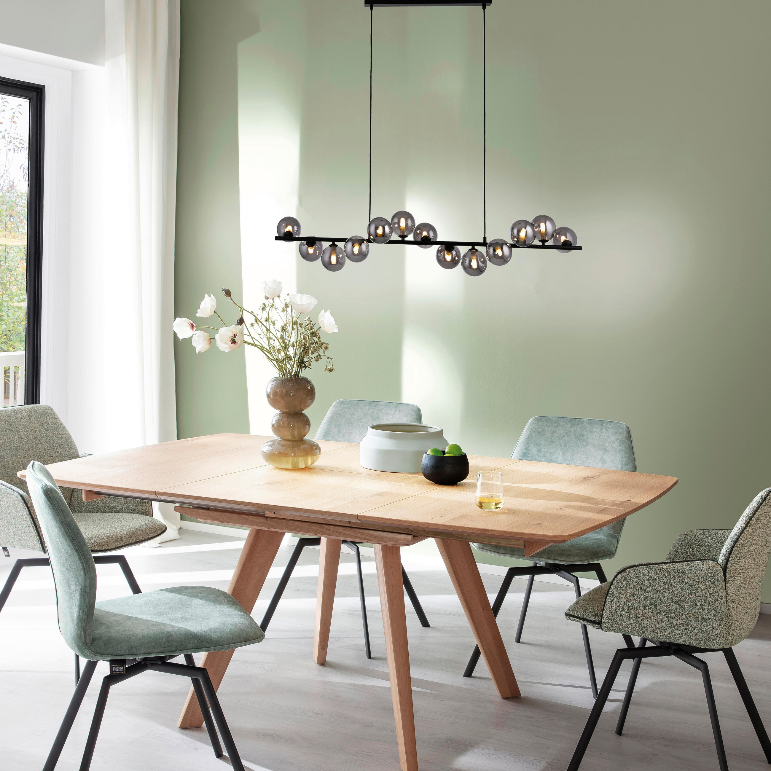 LED-PENDELLEUCHTE 118/23/150 cm  - Schwarz, Design, Glas/Kunststoff (118/23/150cm) - Schöner Wohnen