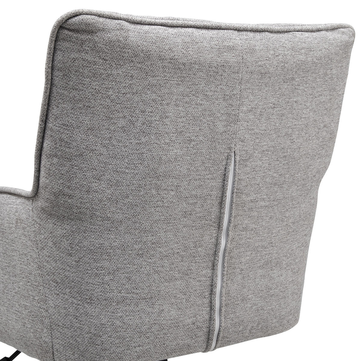 OTOČNÁ ŽIDLE, vzhled lnu, světle šedá - černá/světle šedá, Lifestyle, kov/dřevo (59/83-91/62.5cm) - MID.YOU