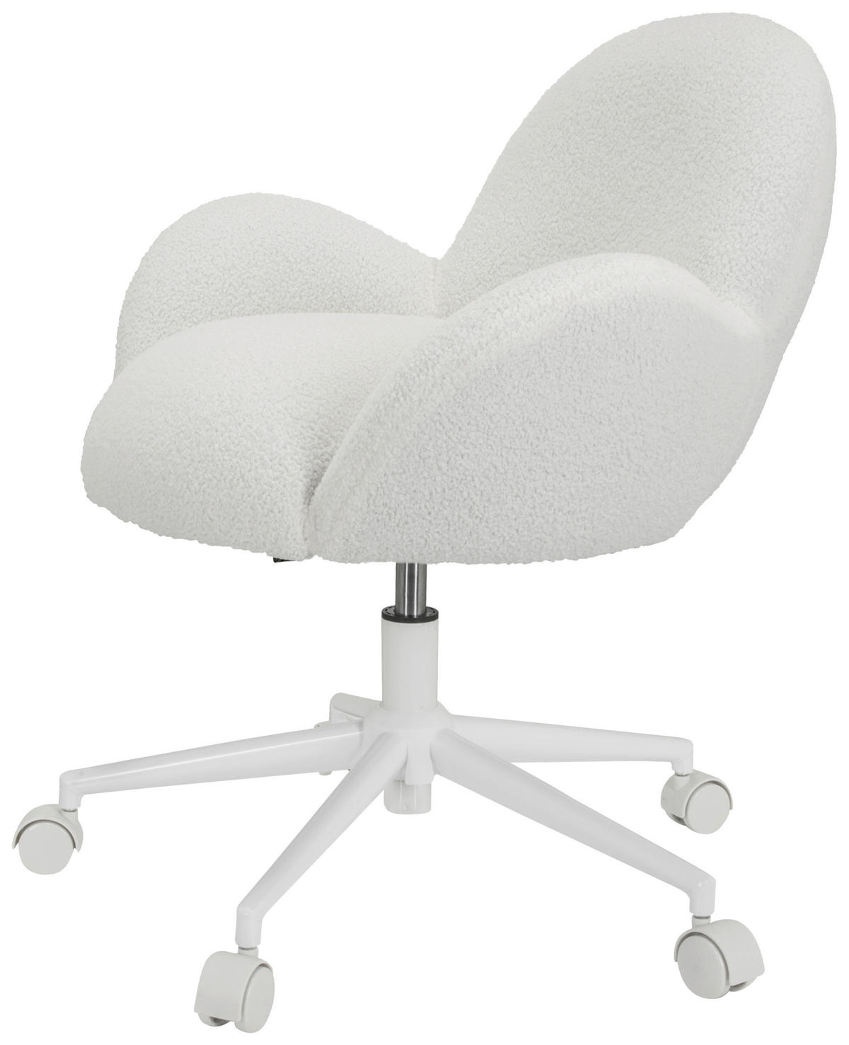JUGENDDREHSTUHL Teddystoff Weiß  - Weiß, MODERN, Kunststoff/Textil (63/67/64cm) - MID.YOU
