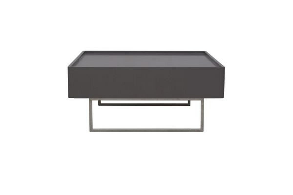 SOFFBORD i trämaterial 80/80/34,50 cm  - stålfärgad/grå, Design, metall/trämaterial (80/80/34,50cm) - Novel
