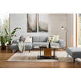ECKSOFA in Chenille Hellgrau  167/311 cm  - Hellgrau/Schwarz, Design, Textil/Metall (167/311cm) - Xora