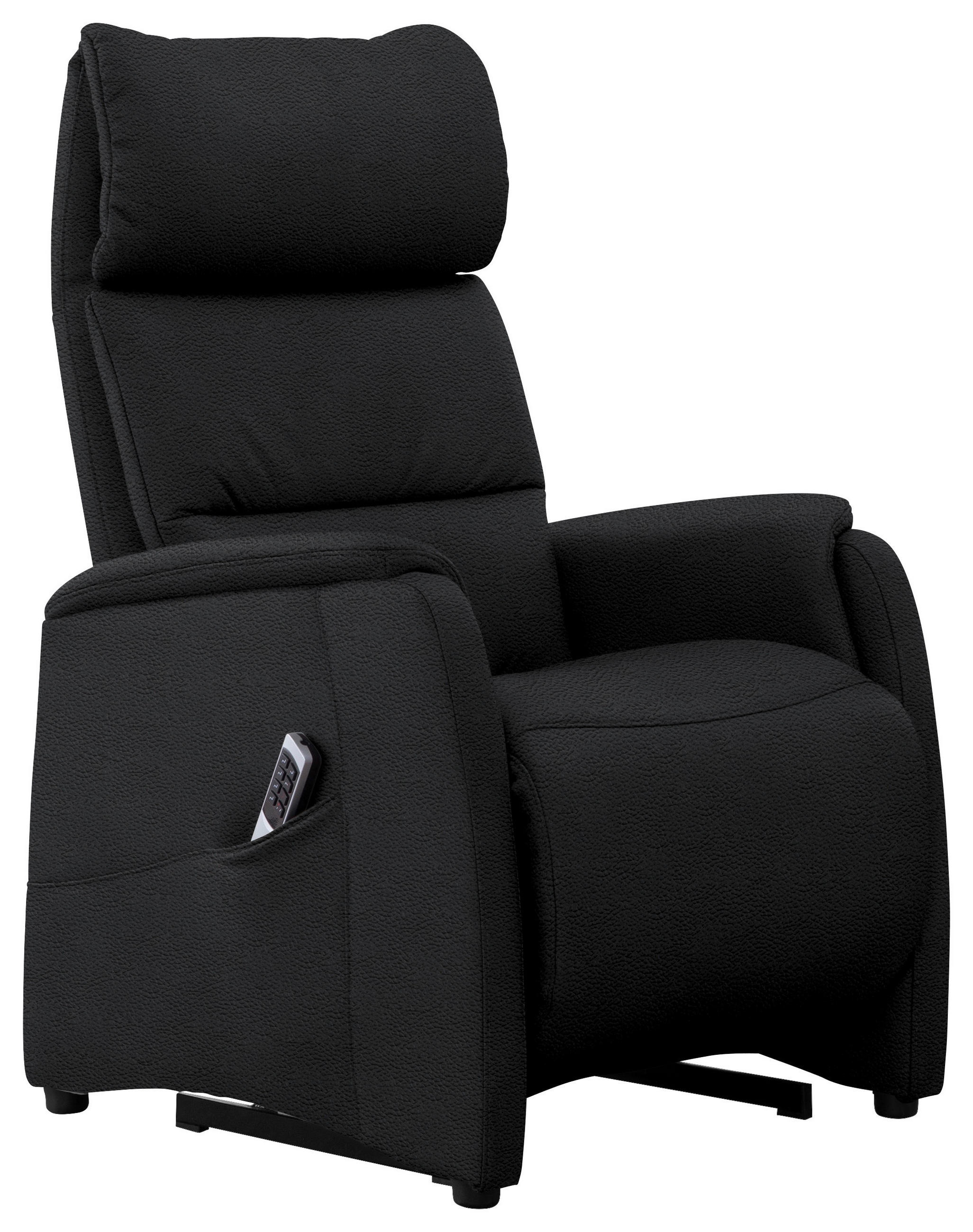 FERNSEHSESSEL in Schwarz  - Schwarz, KONVENTIONELL, Leder/Kunststoff (69/109/83cm) - Cantus