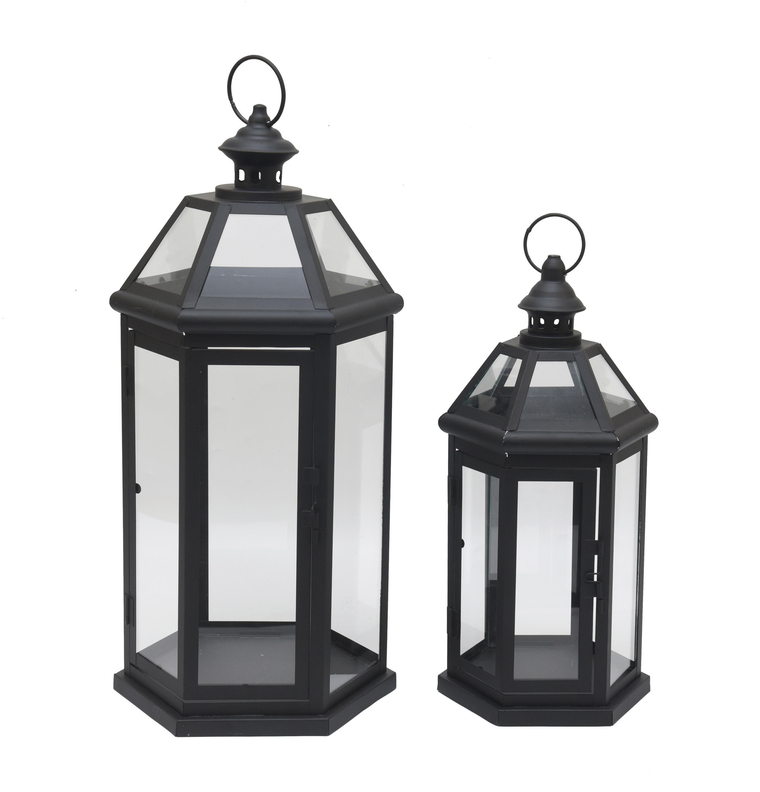 LATERNE - Schwarz, Basics, Glas/Metall - Ambia Home