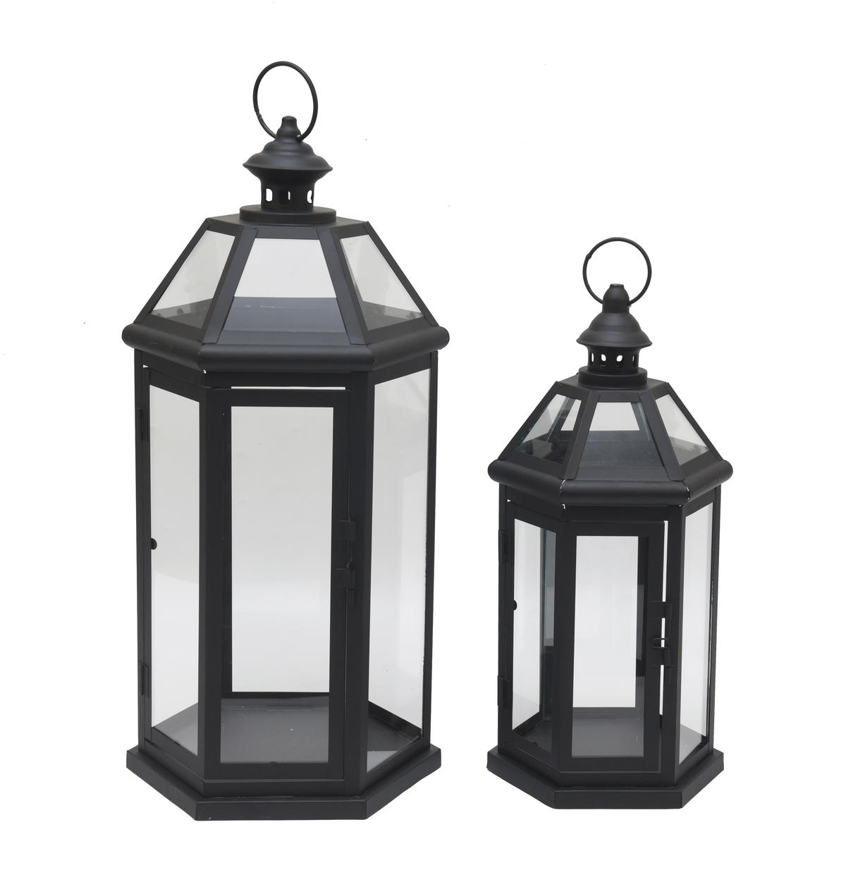 LATERNE - Schwarz, Basics, Glas/Metall - Ambia Home