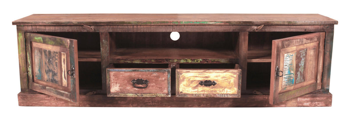 LOWBOARD  200/55/40 cm 2 Schublade(n)  - Multicolor/Schwarz, Design, Holz/Metall (200/55/40cm) - MID.YOU