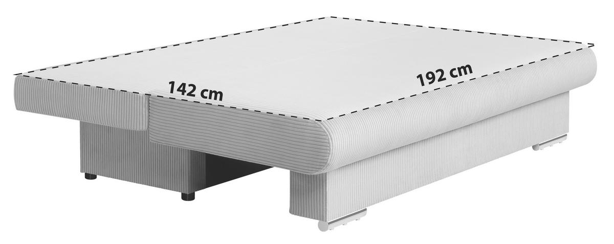 SCHLAFSOFA  mit Liegefunktion, Rücken echt Dunkelgrau  - Chromfarben/Dunkelgrau, Design, Kunststoff/Textil (193/86/85cm) - P & B