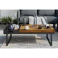 LOUNGETISCH Holz, Metall  - Schwarz/Akaziefarben, MODERN, Holz/Metall (105/32/70cm) - Ambia Garden