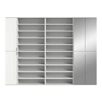 GARDEROBE 4-teilig 251/193/34 cm  - Weiss Hochglanz/Weiss, Design, Holzwerkstoff (251/193/34cm) - Livetastic