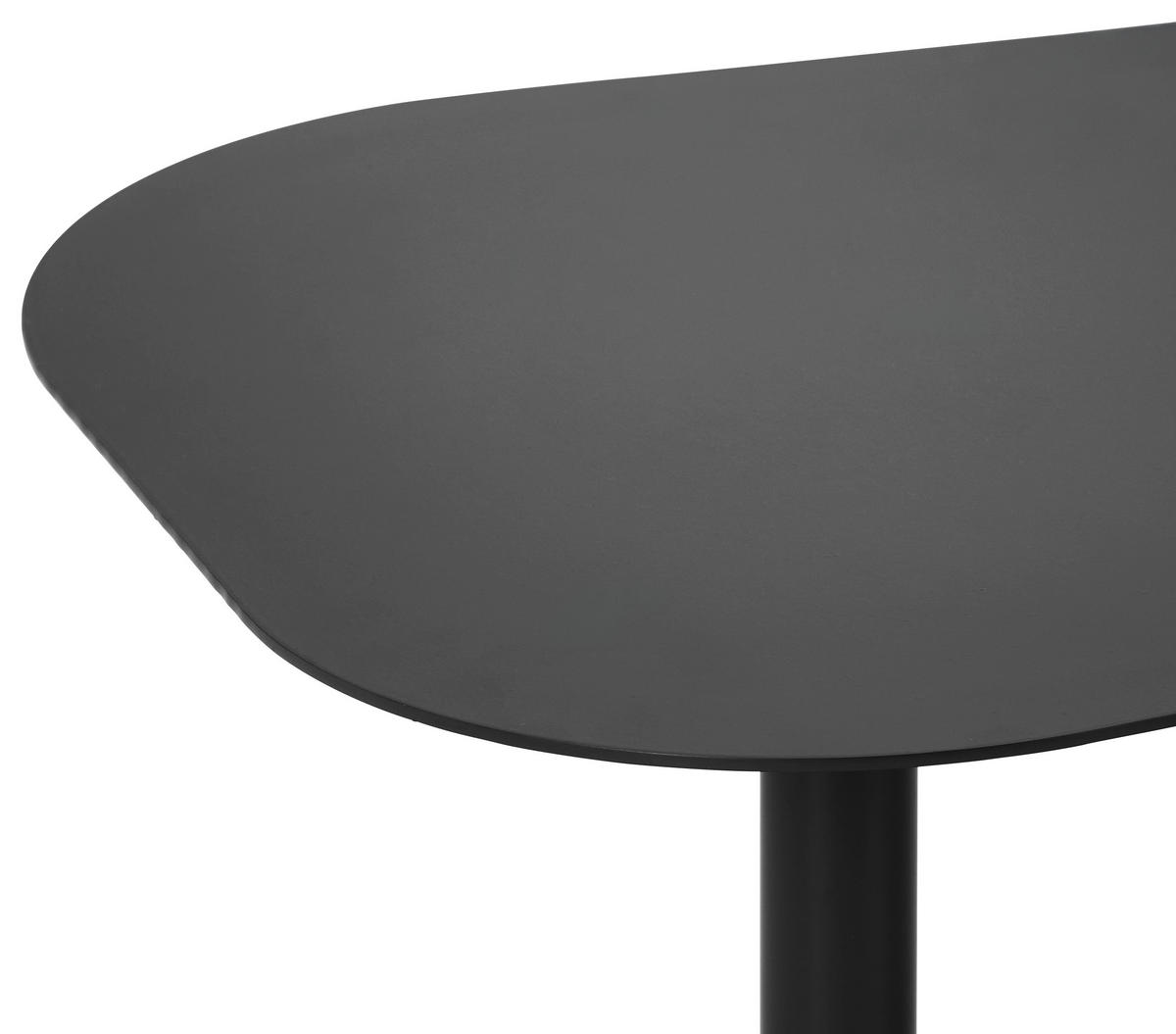 BEISTELLTISCH Metall 53/38/60 cm  - Schwarz, Basics, Metall (53/38/60cm) - Novel