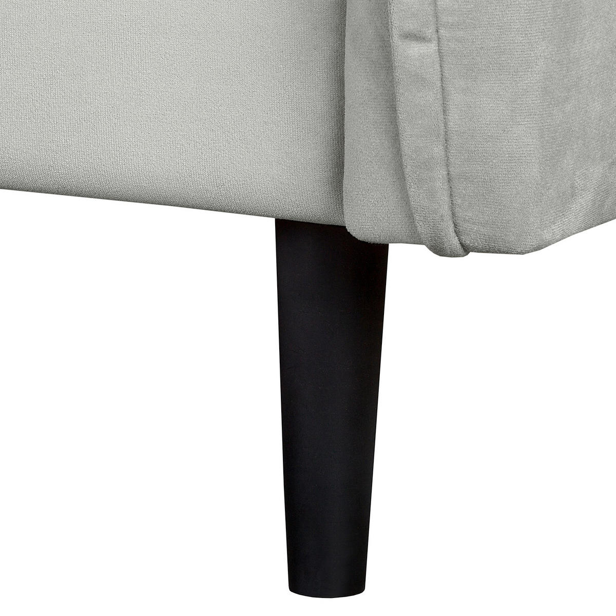 SESSEL in Samt Grau  - Schwarz/Grau, Design, Holz/Textil (74/86/100cm) - P & B