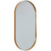WANDSPIEGEL 50/100/5 cm    in oval  - Goldfarben, Design, Glas/Holzwerkstoff (50/100/5cm) - MID.YOU