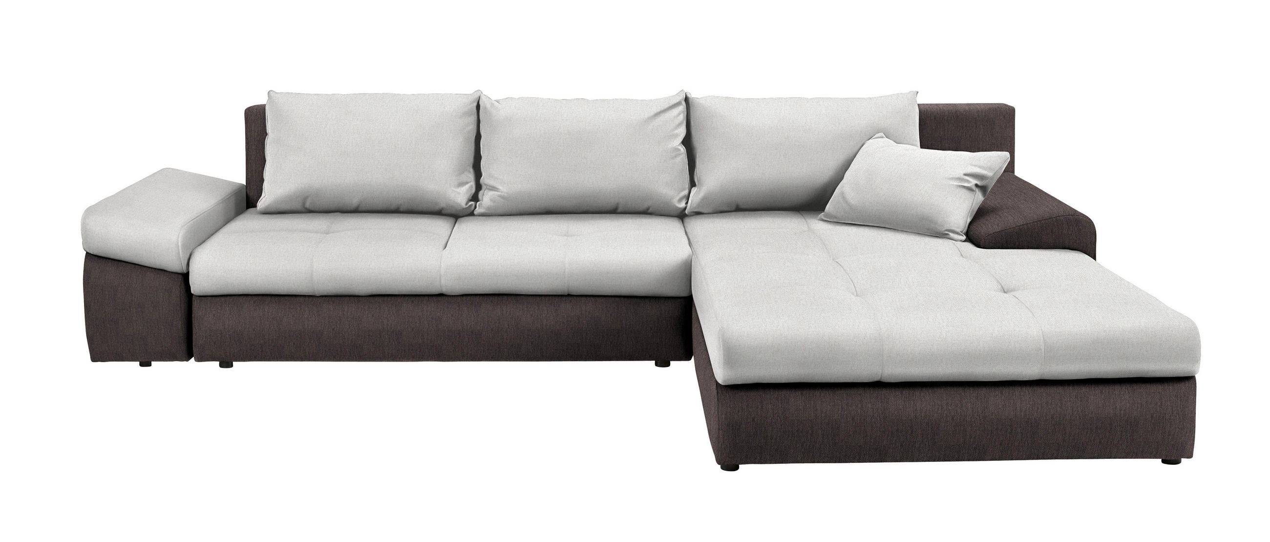 ROHOVÁ SEDACIA SÚPRAVA, textil, béžová, hnedá - hnedá/čierna, Design, textil/plast (313/215cm) - Carryhome