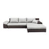ECKSOFA Braun, Beige Webstoff  - Beige/Creme, Design, Kunststoff/Textil (313/215cm) - Carryhome