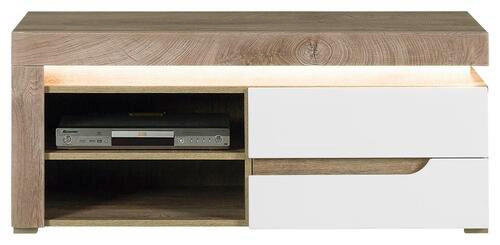 STOJALO ZA TV  - srebrne barve, Basics, les (115/48/44,5cm) - Hom`in