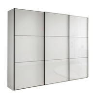 SCHWEBETÜRENSCHRANK 225/236/67 cm 3 Tür(en)-türig Weiß  - Schwarz/Weiß, MODERN, Glas/Holzwerkstoff (225/236/67cm) - Chameo