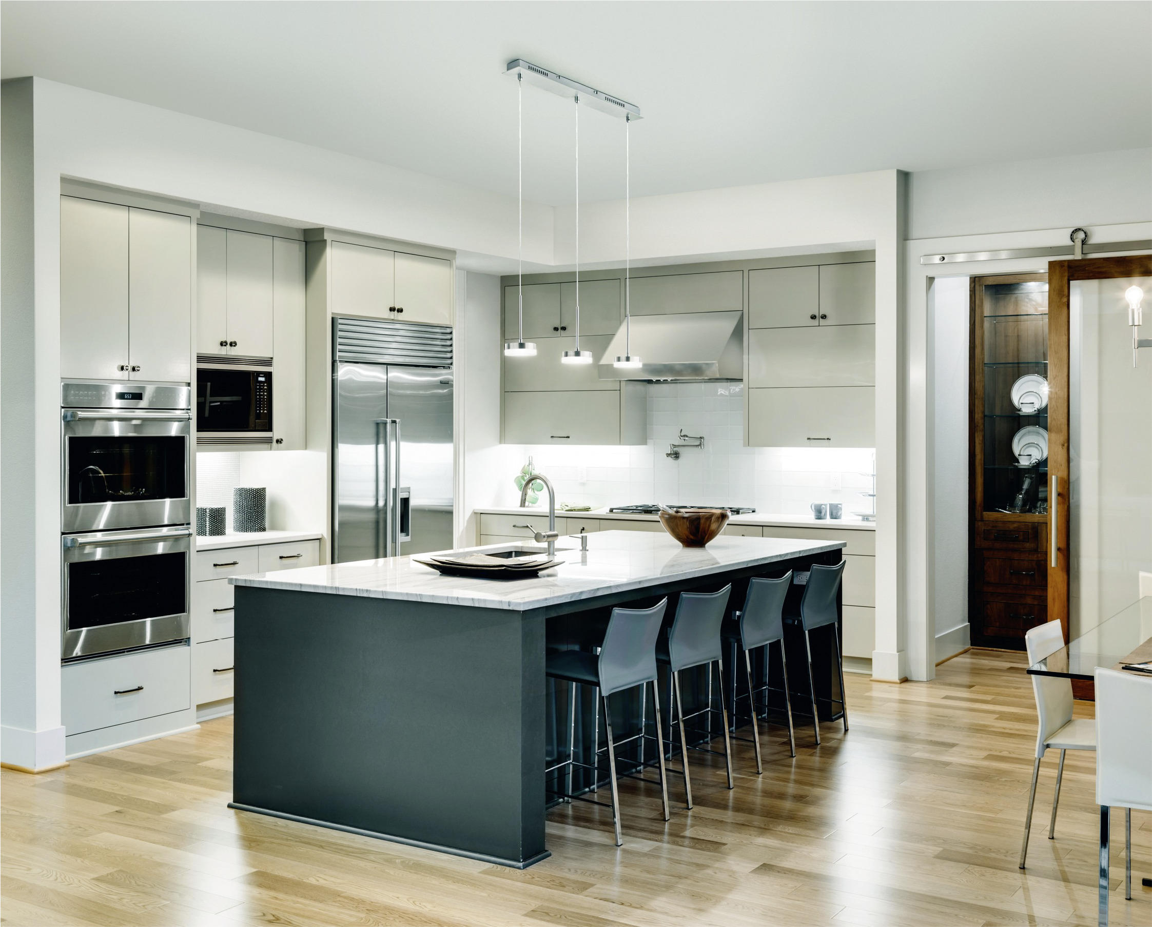 LED-HÄNGELEUCHTE 65/8/200 cm  - Alufarben, Design, Kunststoff/Metall (65/8/200cm) - Fabas Luce