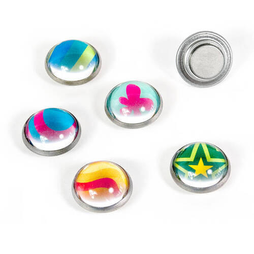 MAGNETSET  - Multicolor, Basics, Kunststoff/Metall (1,7/1cm)