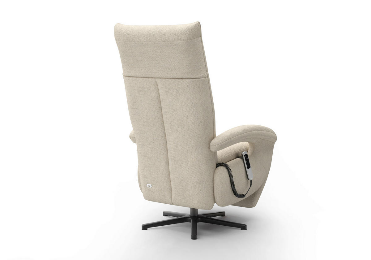 SESSEL in Chenille Sandfarben  - Sandfarben/Schwarz, Modern, Textil/Metall (74/112/82cm) - Sit & More