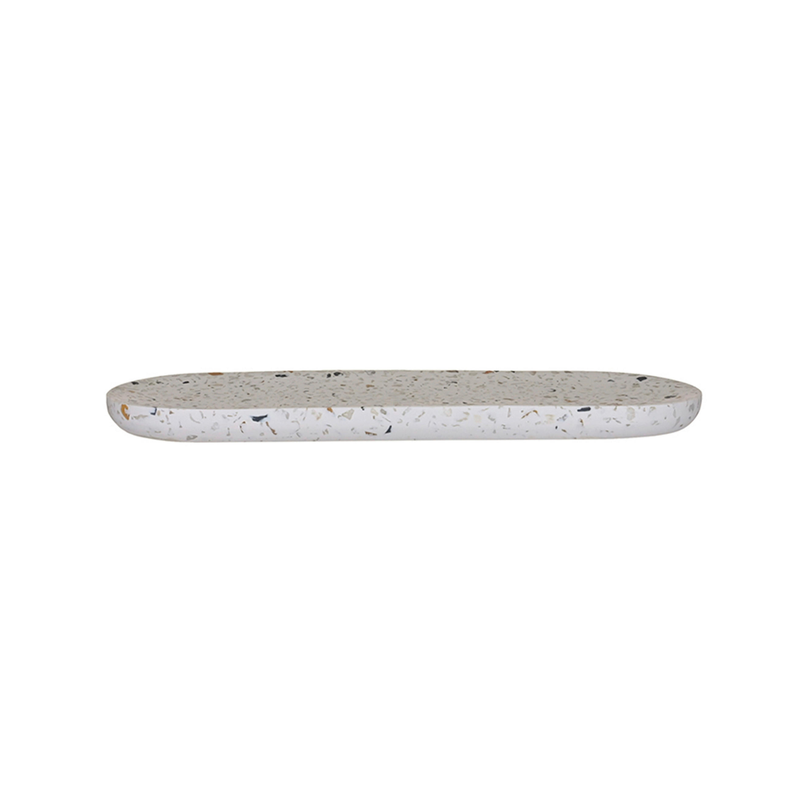 Ambia Home Dekoschale Weiß 12.9x2x33.7 cm