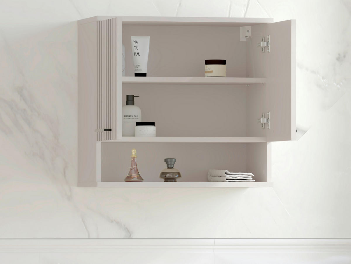 HÄNGESCHRANK 60/56/30 cm  - Kaschmir/Schwarz, Trend, Holzwerkstoff/Metall (60/56/30cm) - Respekta
