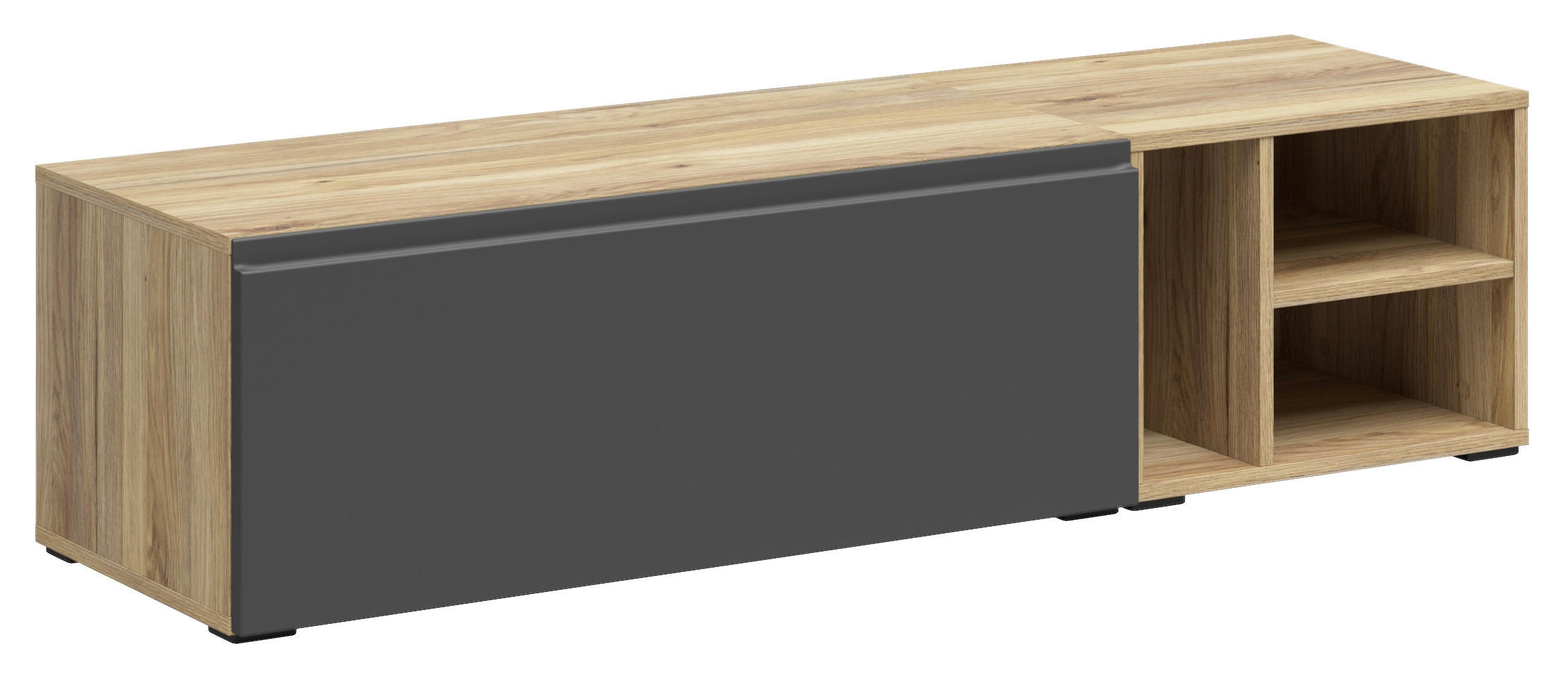 REGALELEMENT  135/33/40 cm Graphitfarben, Eichefarben  - Eichefarben/Graphitfarben, Modern, Holzwerkstoff (135/33/40cm) - Carryhome