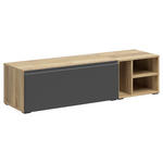 REGALELEMENT Graphitfarben, Eichefarben  135/33/40 cm  - Eichefarben/Graphitfarben, MODERN, Holzwerkstoff (135/33/40cm) - Carryhome