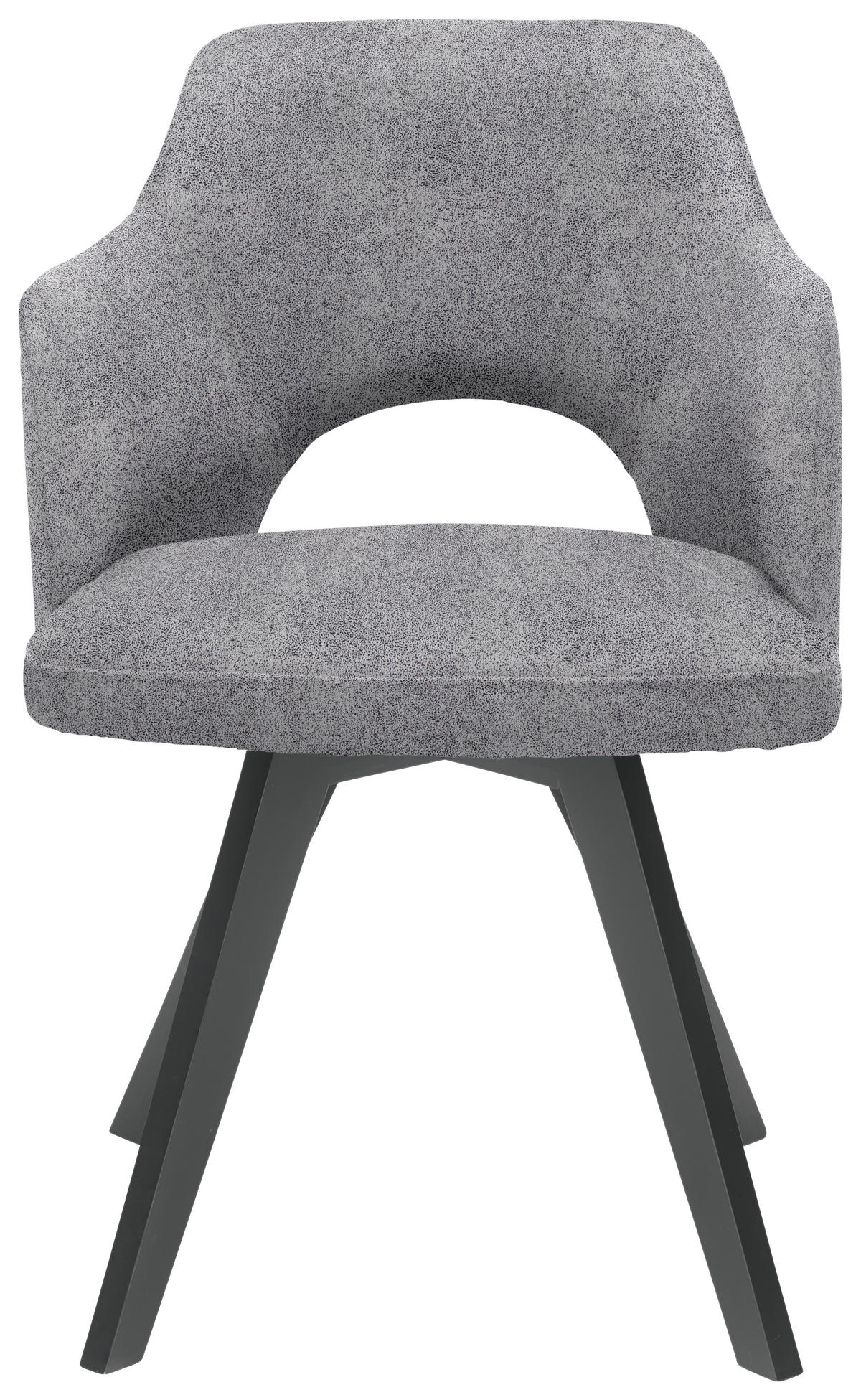 STOLICA S NASLONOM ZA RUKE  siva, crna  tekstil, drvo      - siva/crna, Design, tekstil/drvo (53/81/60cm) - Venda