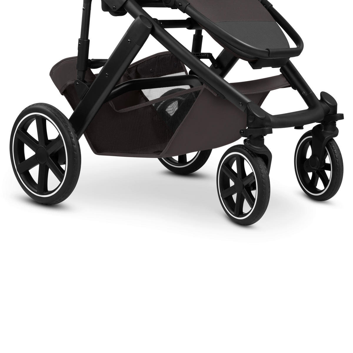 KINDERWAGENSET Salsa Core All in One  - Schwarz/Braun, Basics, Textil/Metall (63/123/97cm) - ABC Design
