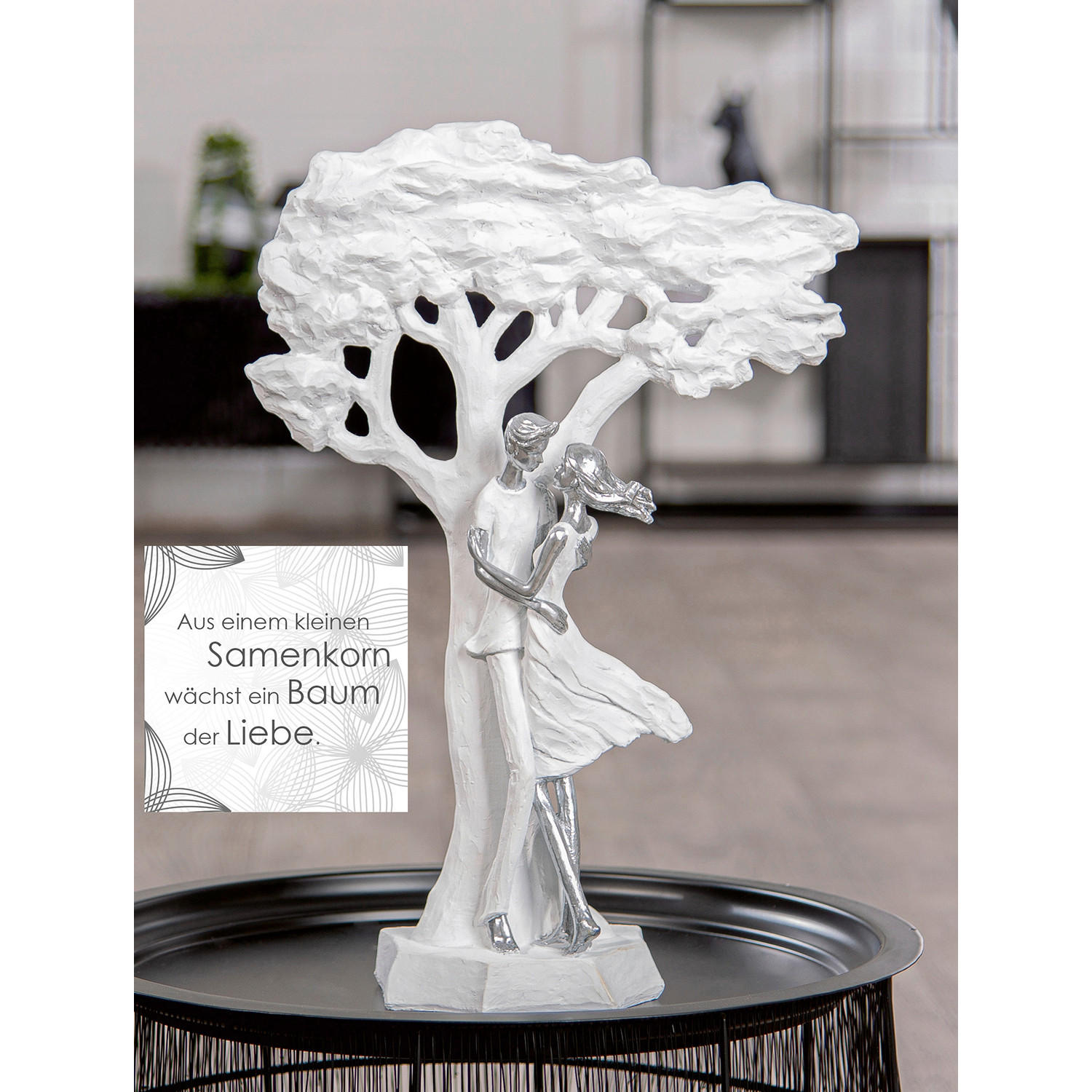 SKULPTUR - Weiß, LIFESTYLE, Kunststoff (32/44/13cm)
