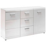 SIDEBOARD Adana 144/86/40 cm 3 Schublade(n)  - Silberfarben/Weiß, Design, Holzwerkstoff/Kunststoff (144/86/40cm) - Carryhome