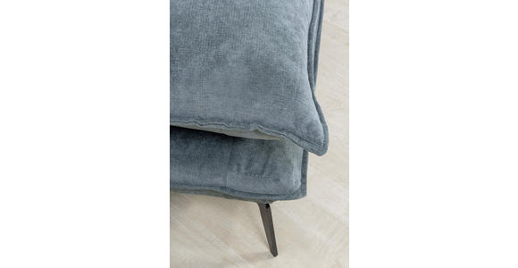 ECKSOFA in Webstoff Grün  - Schwarz/Grün, Design, Textil/Metall (165/338cm) - Hom`in