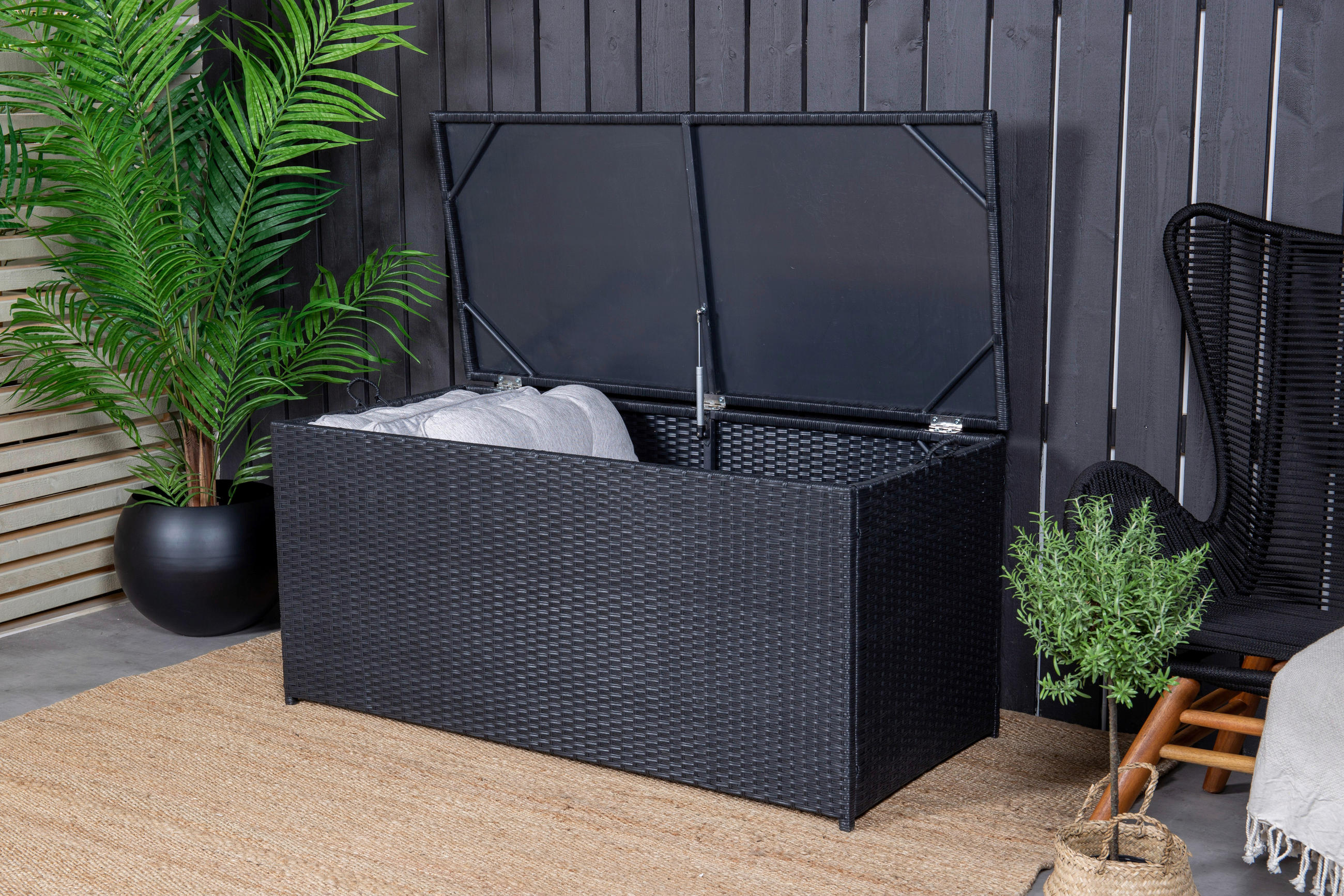 KUDDBOX - svart, Klassisk, trä (130/60/60cm) - Gardenson