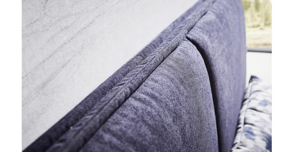 BOXSPRINGBETT 180/200 cm  in Dunkelblau  - Dunkelblau, KONVENTIONELL, Textil (180/200cm) - Ambiente