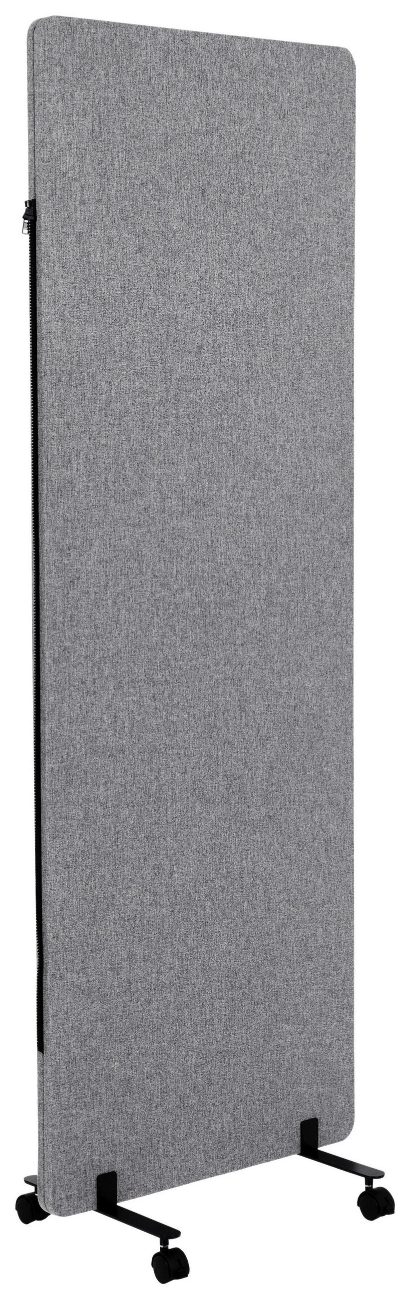 MELLANVÄGG  i metall, plast, textil  mörkgrå  - mörkgrå, Basics, metall/textil (60/177/3cm) - MID.YOU