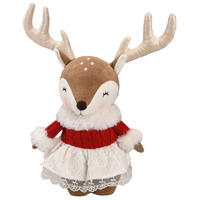 UKRASNI IRVAS - bela/braon, Lajfstajl, tekstil (23/49/16cm) - X-Mas