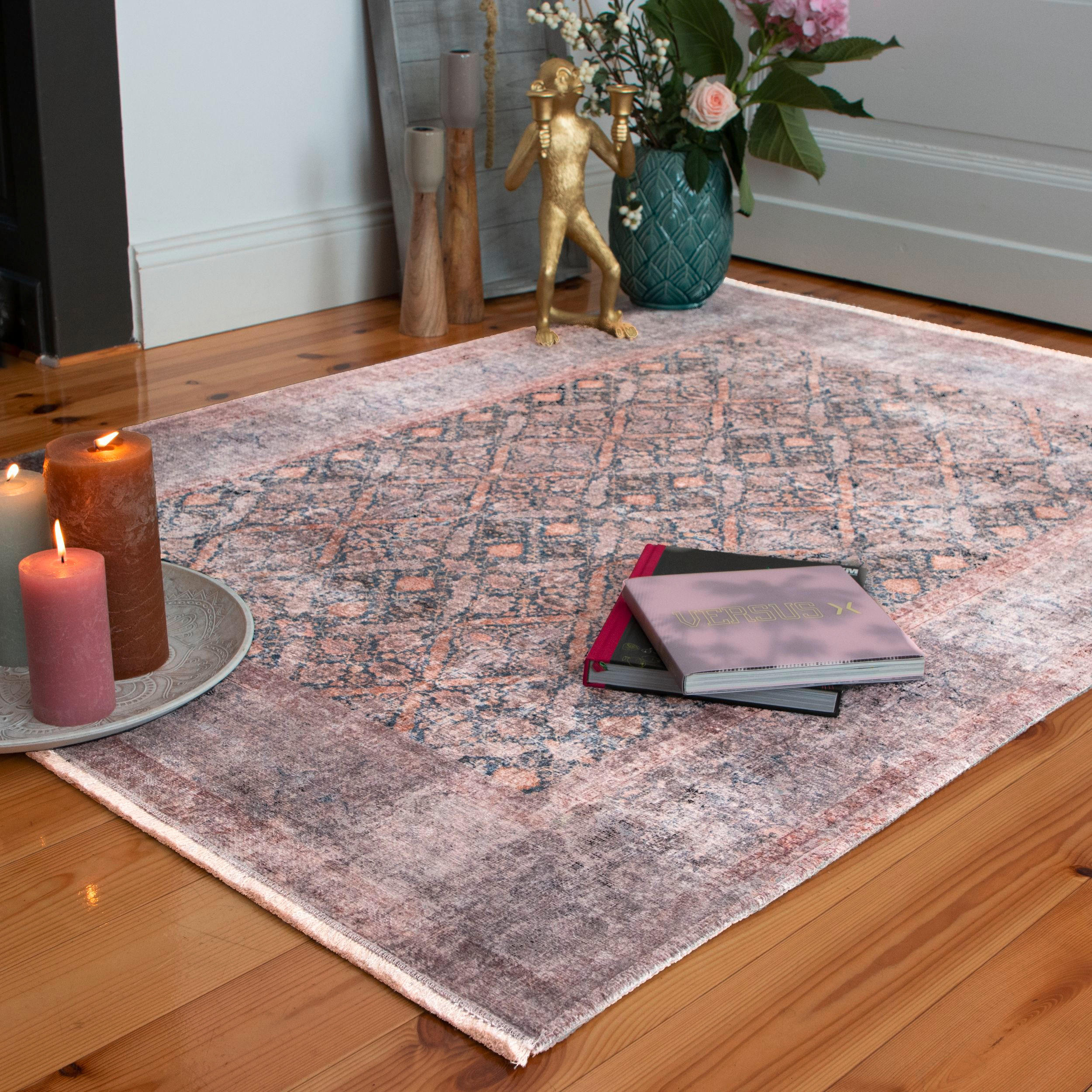 VINTAGE-TEPPICH 120/170 cm My Maurea Dunkelblau  - Dunkelblau, Basics, Textil (120/170cm) - Obsession
