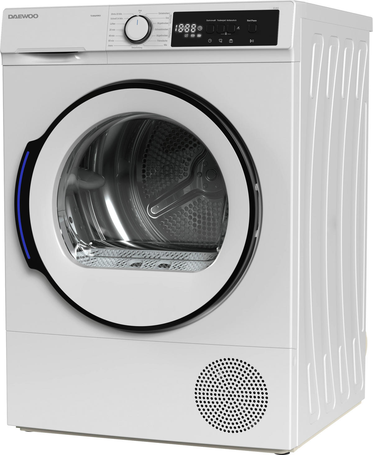 WÄRMEPUMPENTROCKNER TD-B0GP1WD0-DE  - Weiß, Basics, Glas/Kunststoff (59.6/84.5/60.9cm) - Daewoo