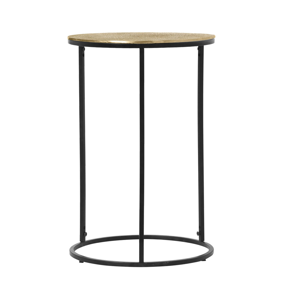 BEISTELLTISCH 41/41/61 cm Schwarz, Goldfarben rund  - Goldfarben/Schwarz, Design, Metall (41/41/61cm) - Boxxx