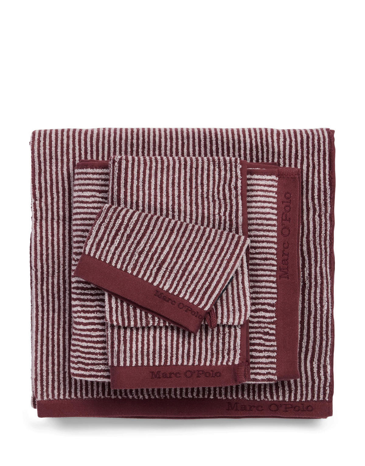 HANDTUCH TIMELESS TONE STRIPE Aubergine  - Aubergine, Basics, Textil (50/100cm) - Marc O'Polo