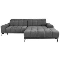 ECKSOFA inkl.Funktionen Anthrazit Chenille  - Anthrazit/Schwarz, MODERN, Textil/Metall (300/195cm) - Xora