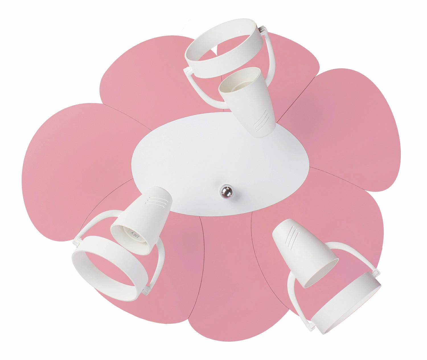 KINDERDECKENLEUCHTE Blume 39/33/16 cm  - Rosa/Weiß, Basics, Holzwerkstoff/Kunststoff (39/33/16cm)