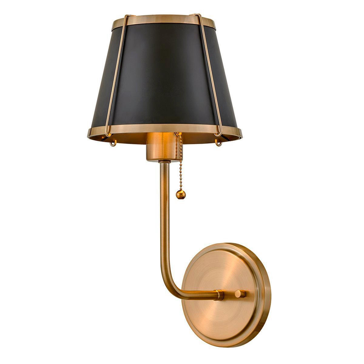 WANDLEUCHTE - Goldfarben/Schwarz, Konventionell, Metall (40/18,4/22,2cm)