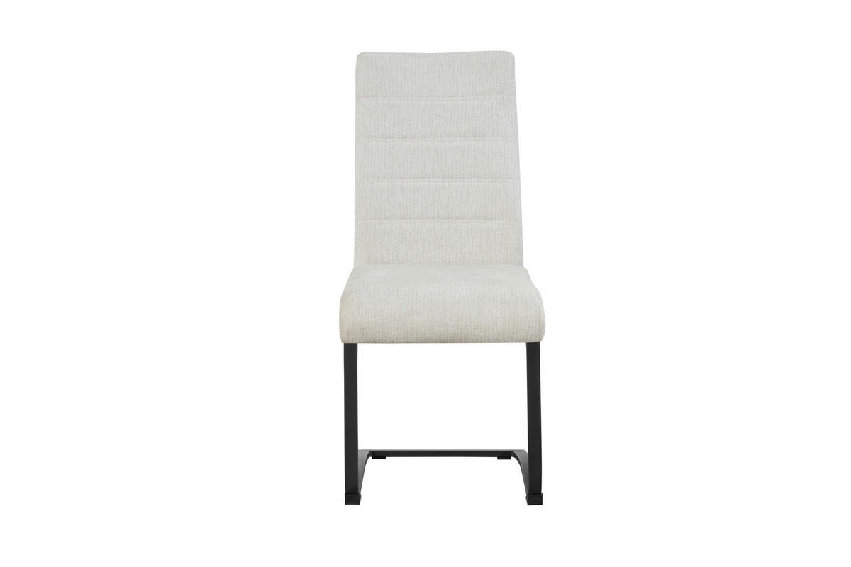 SET STOLICA  krem  tekstil      - crna/krem, Moderno, tekstil/metal (43/98/59cm) - MID.YOU